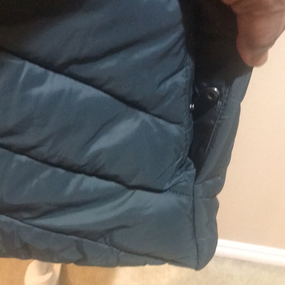 Nicole Miller Original Green Asymmetrical Quilted Vest Snap Closure Pockets-L - Picture 6 of 10